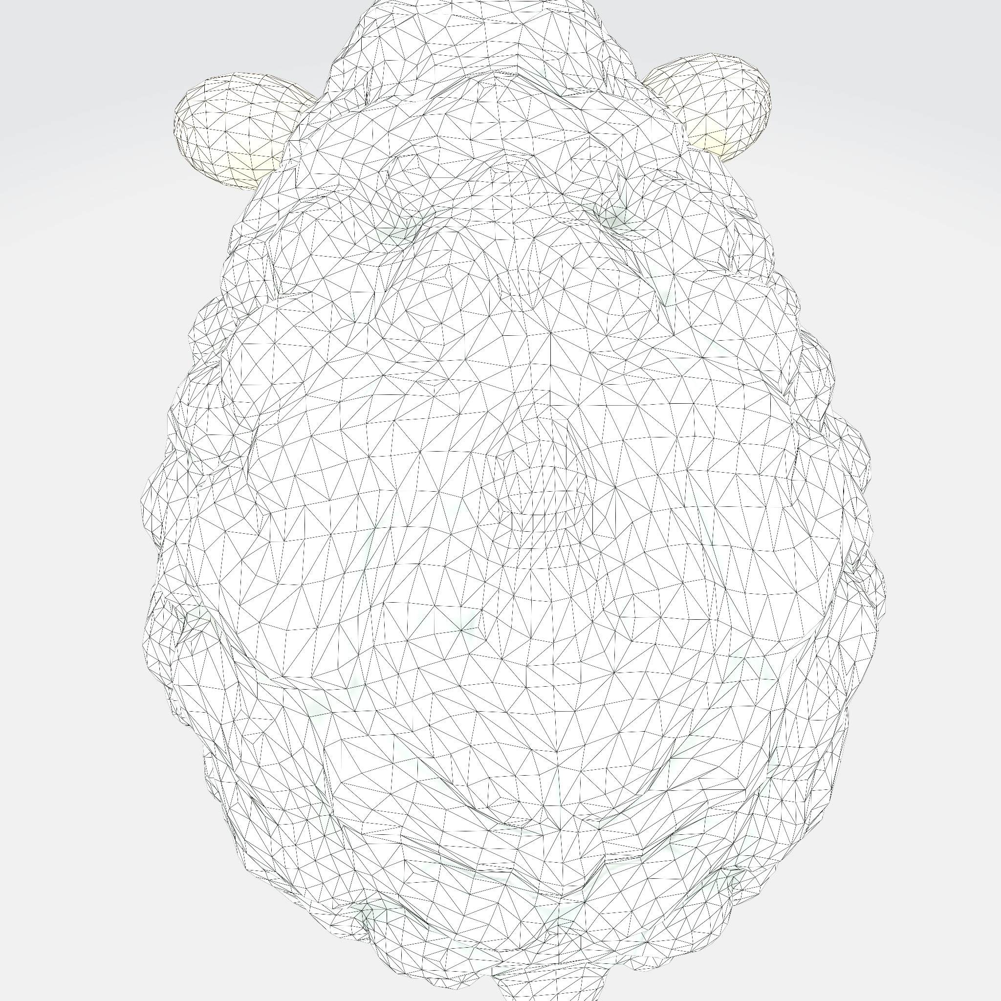 Charming Cartoon Sheep 3D model_12