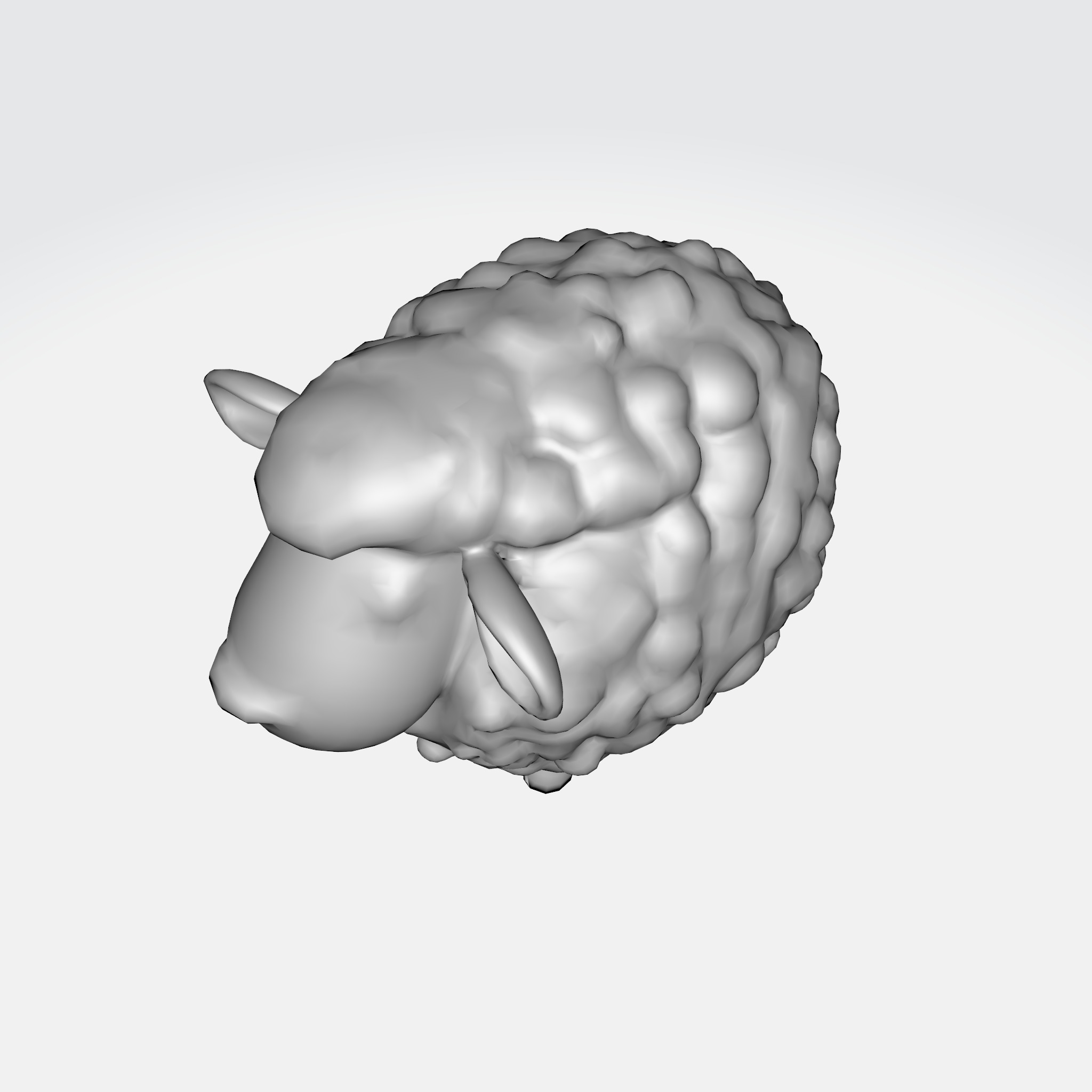 Charming Cartoon Sheep 3D model_7