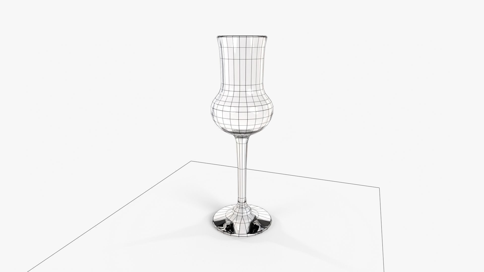 Grappa Glass Low-poly 3D model_2