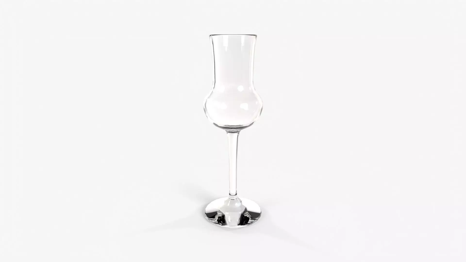 Grappa Glass Low-poly 3D model_0
