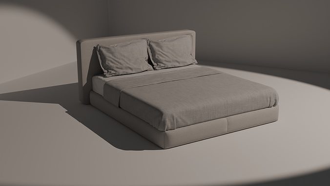 Detailed Minimalist Bed 3D model