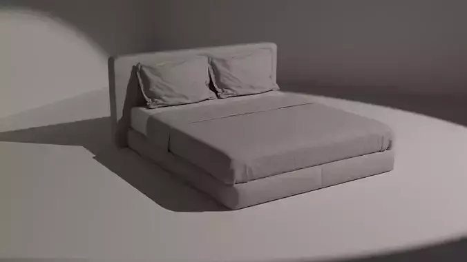 Detailed Minimalist Bed