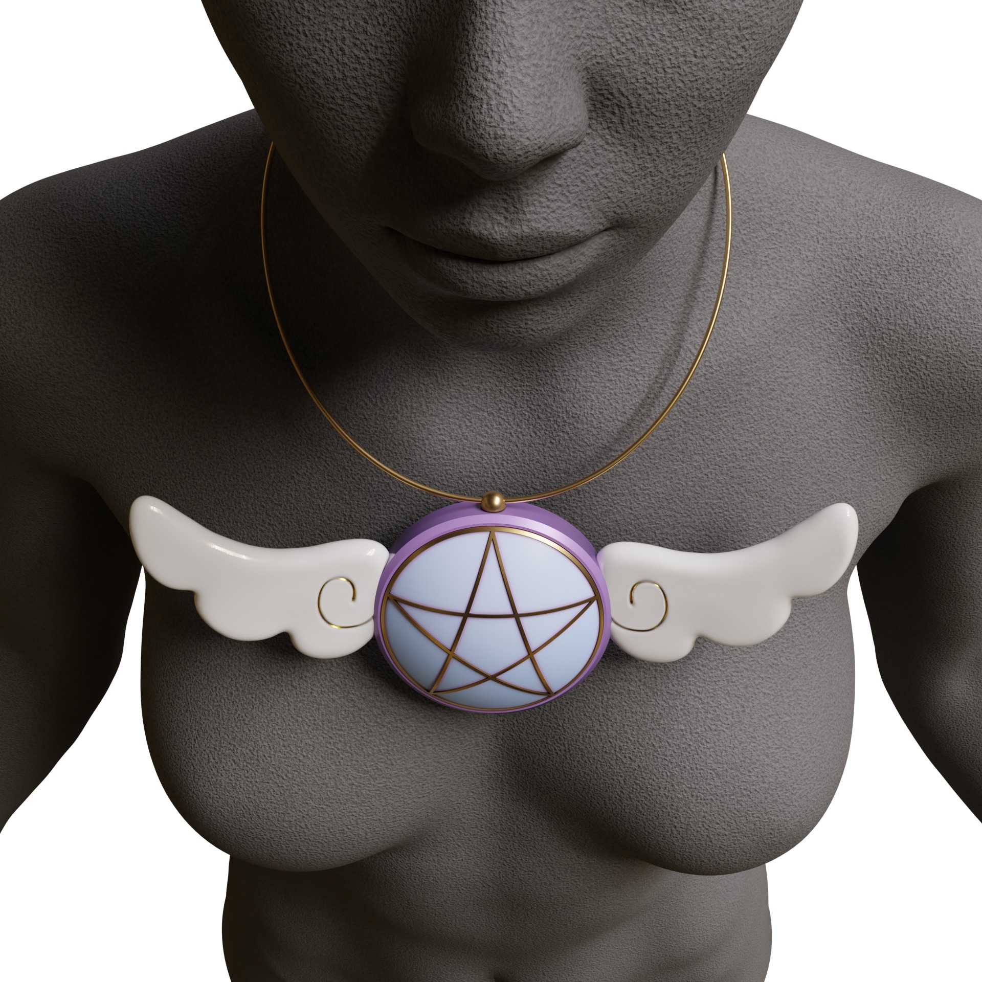 Akuma no otto merch setsuki pendant - Helluva Boss Cosplay 3D print model_3