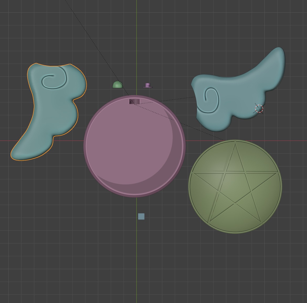 Akuma no otto merch setsuki pendant - Helluva Boss Cosplay 3D print model_1