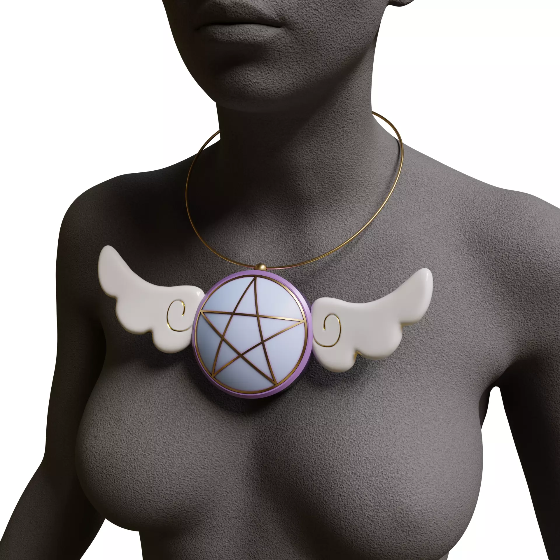 Akuma no otto merch setsuki pendant - Helluva Boss Cosplay 3D print model_0