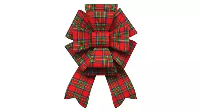 Christmas Bow Ribbon 37 Low-poly 3D model