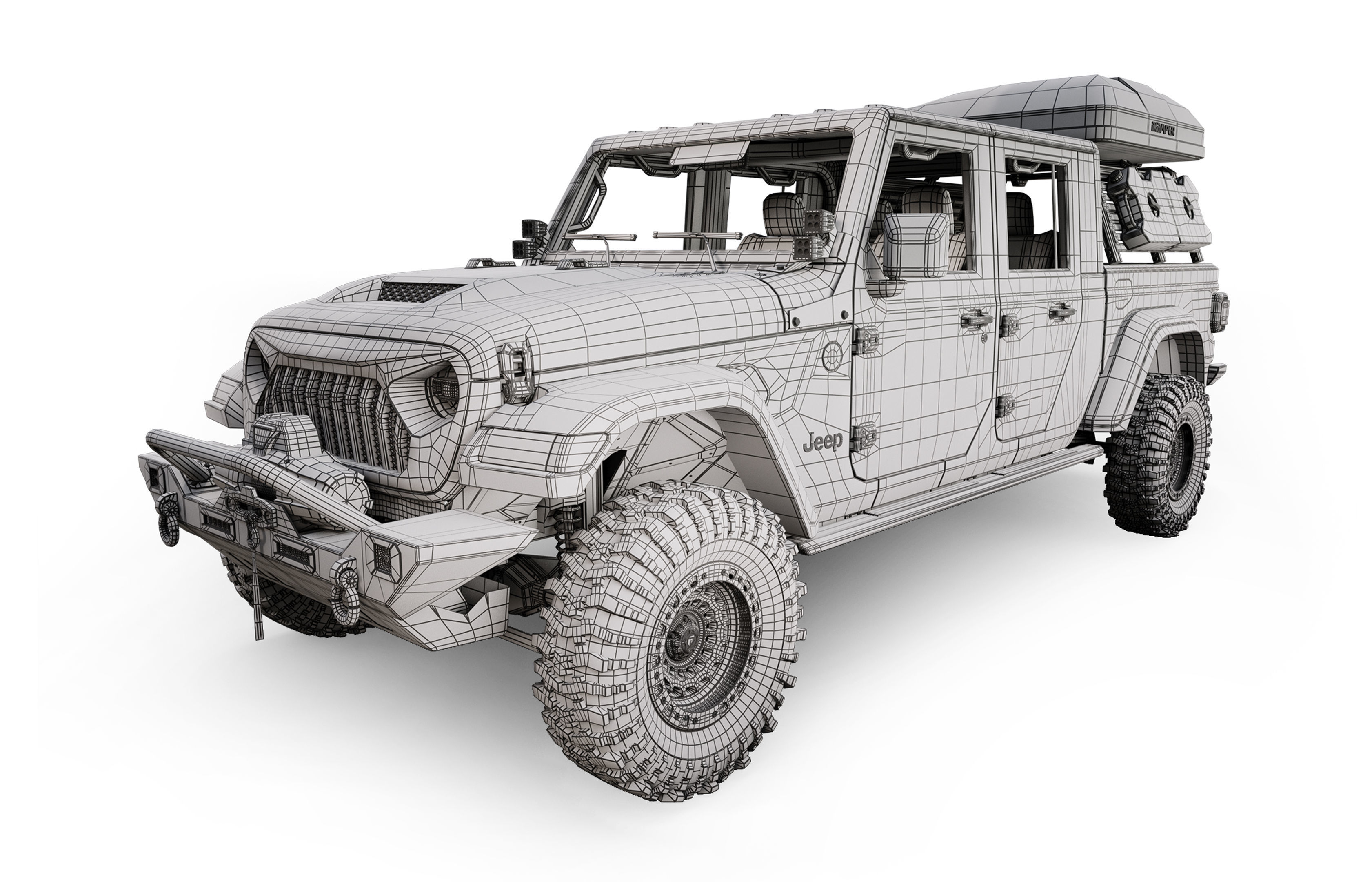 jeep gladiator custom 3D model_15