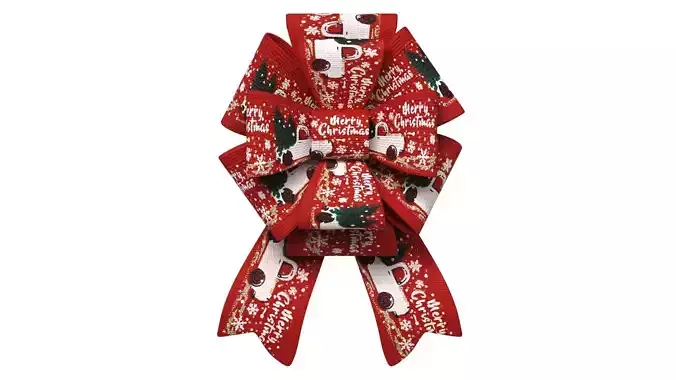 Christmas Bow Ribbon 40 Low-poly 3D model