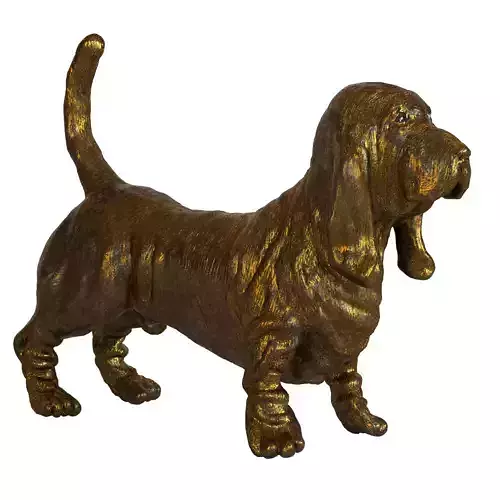 Basset Hound Cold Dog figurine 3D model