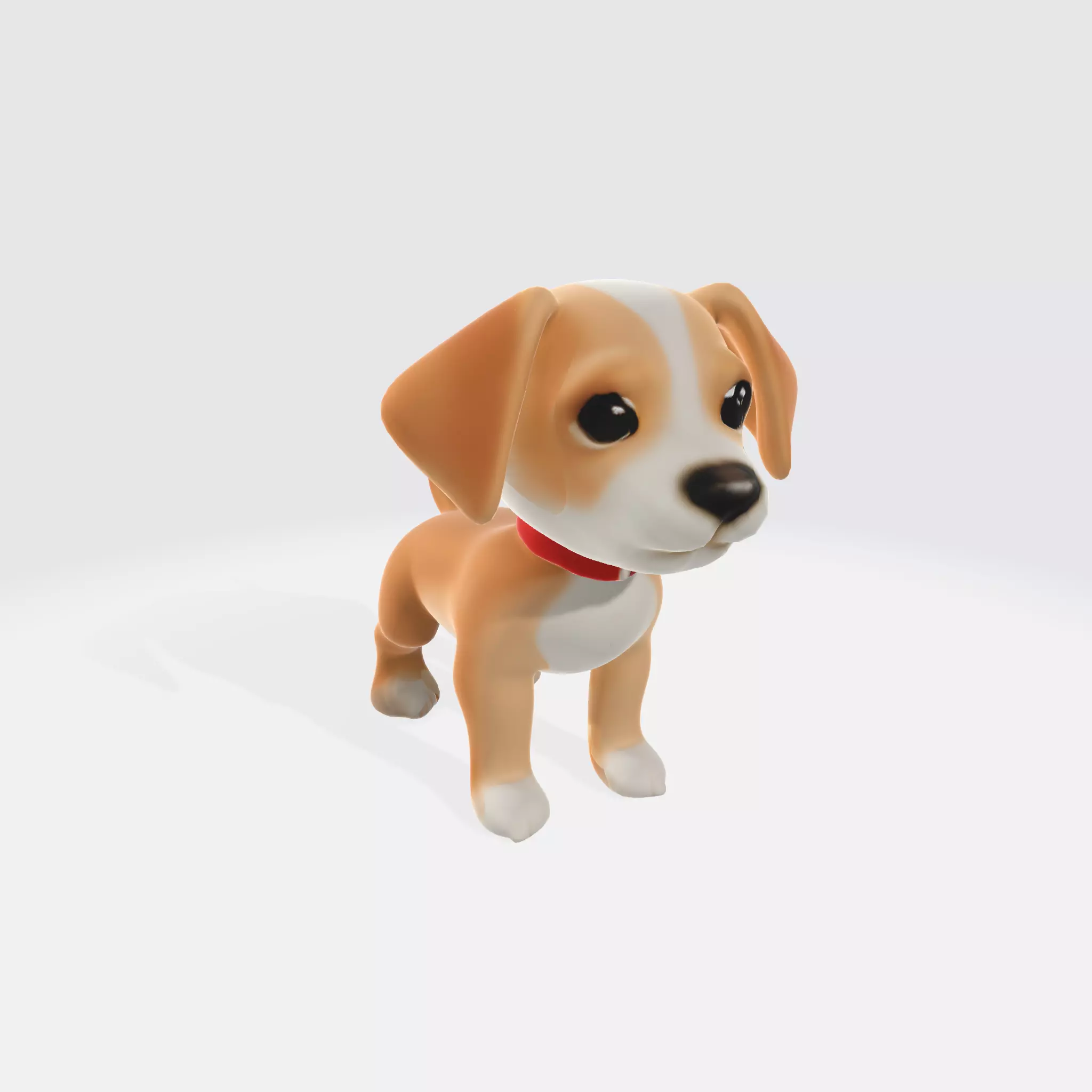 Adorable Cartoon Beagle dog 3D model_0