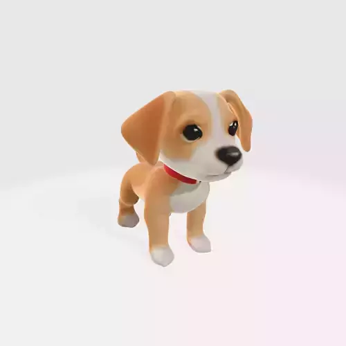 Adorable Cartoon Beagle dog