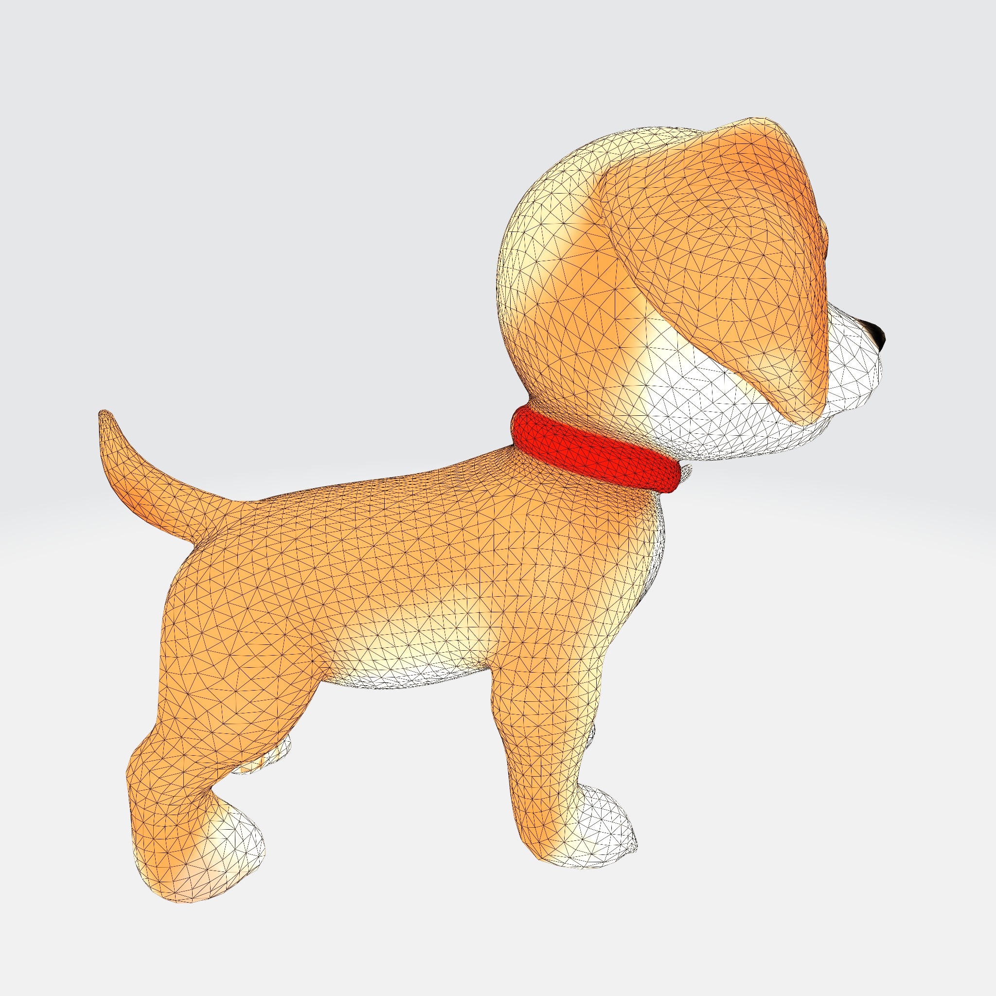 Adorable Cartoon Beagle dog 3D model_14
