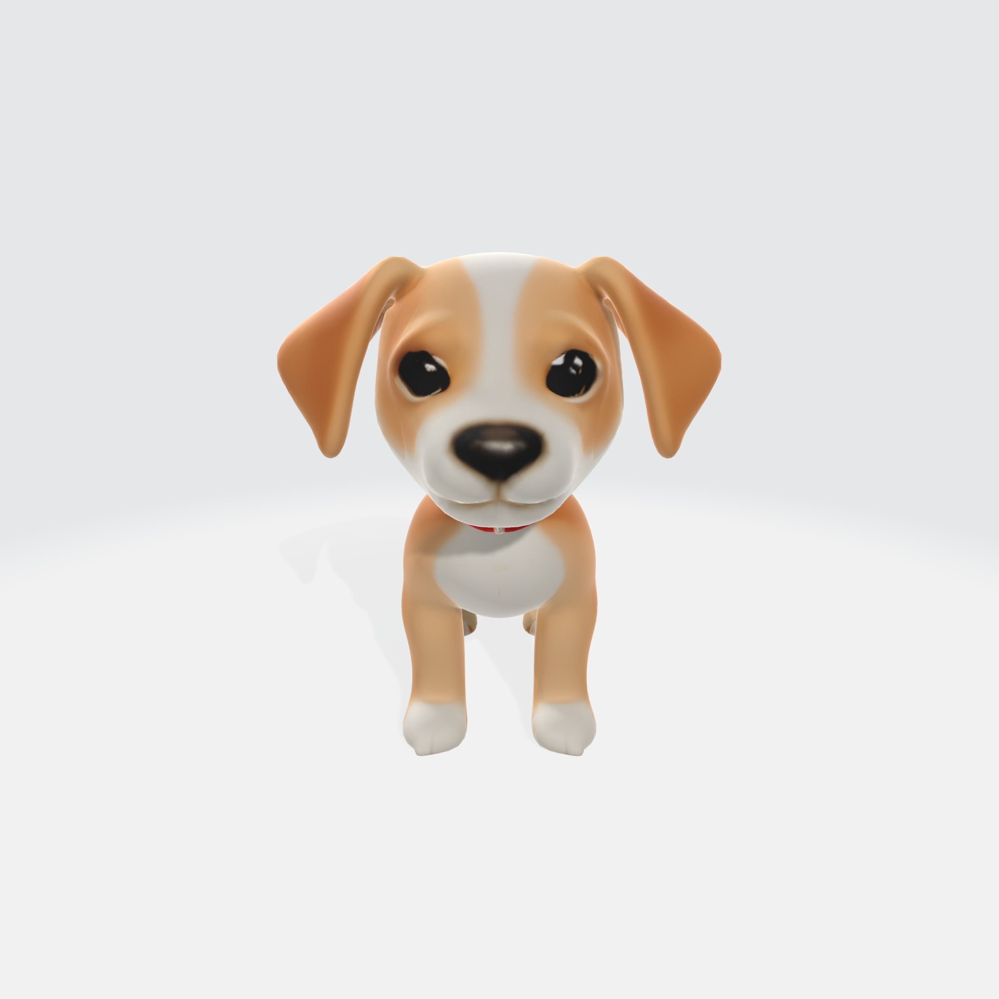 Adorable Cartoon Beagle dog 3D model_1