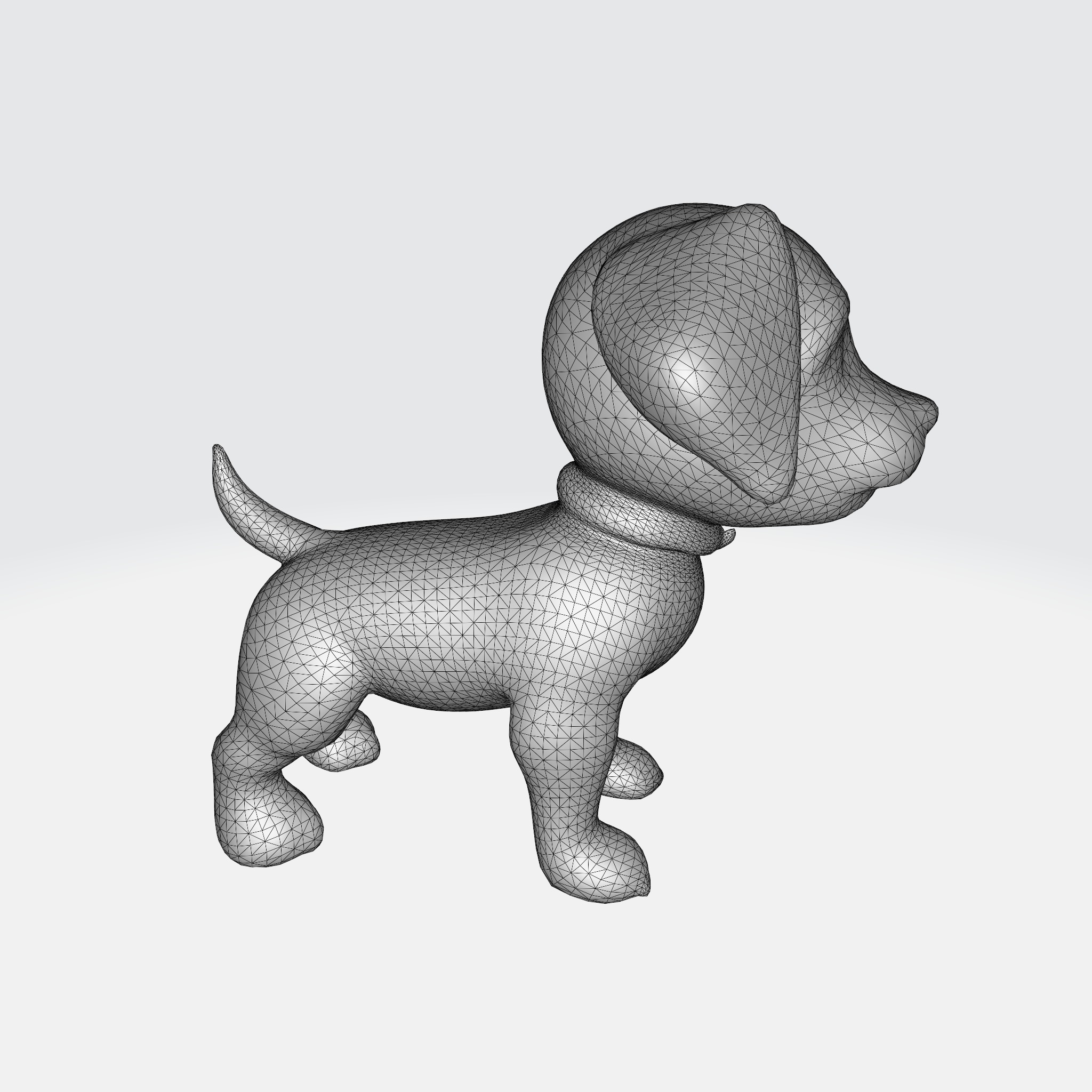 Adorable Cartoon Beagle dog 3D model_10
