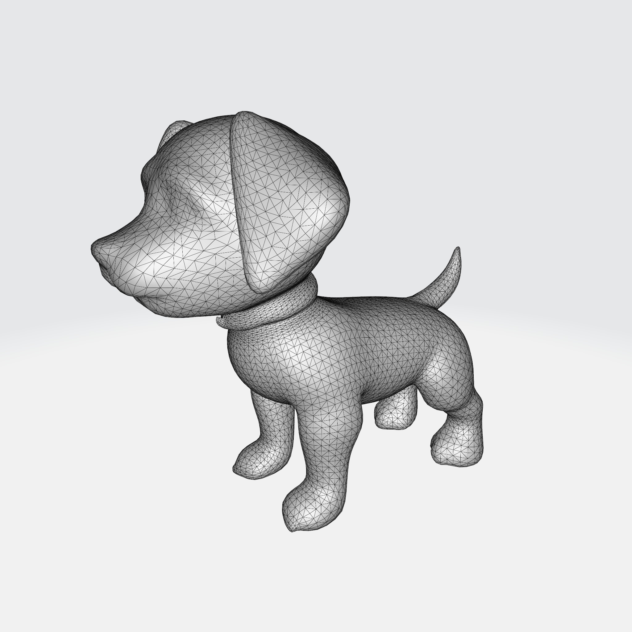 Adorable Cartoon Beagle dog 3D model_9