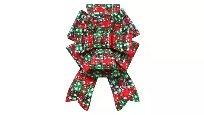 Christmas Bow Ribbon 41 Low-poly 3D model