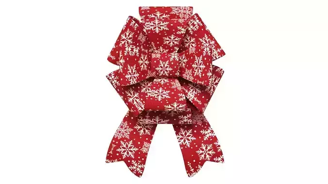 Christmas Bow Ribbon 42 Low-poly 3D model