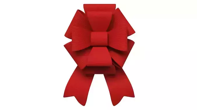 Christmas Bow Ribbon 43 Low-poly 3D model
