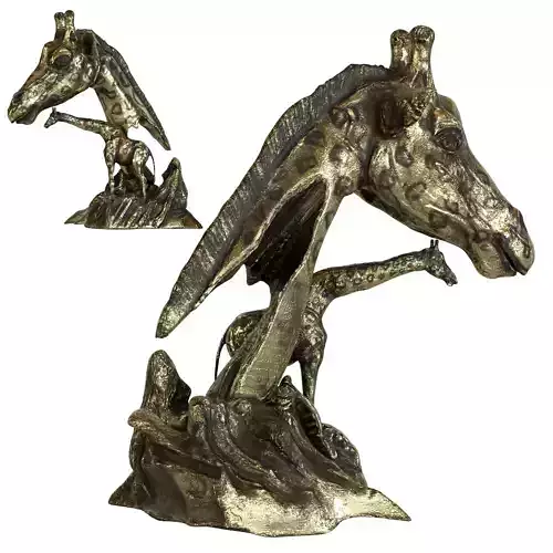 Figurine Giraffe in the savannah