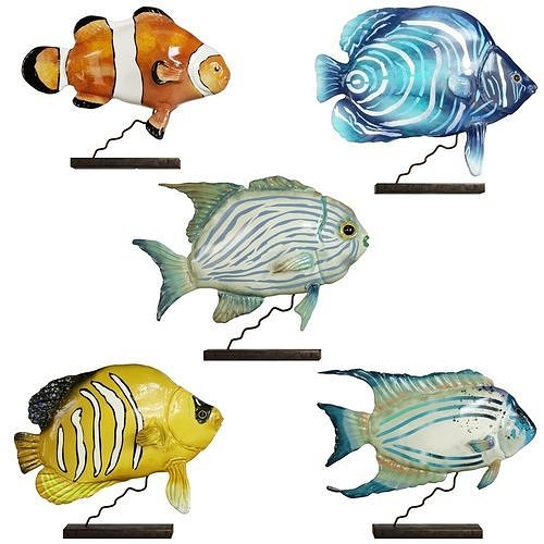 Set of fish figurines 3D model