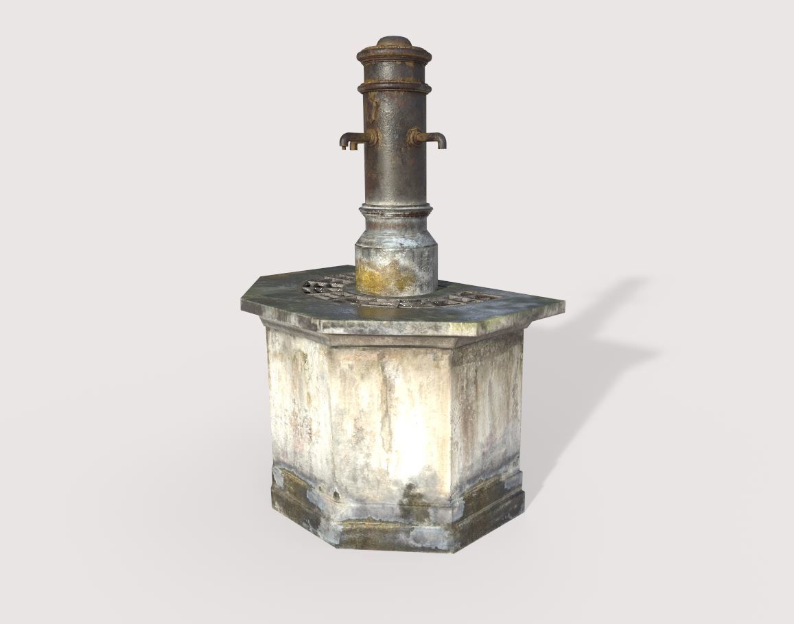 Public Fountain 3D model_3