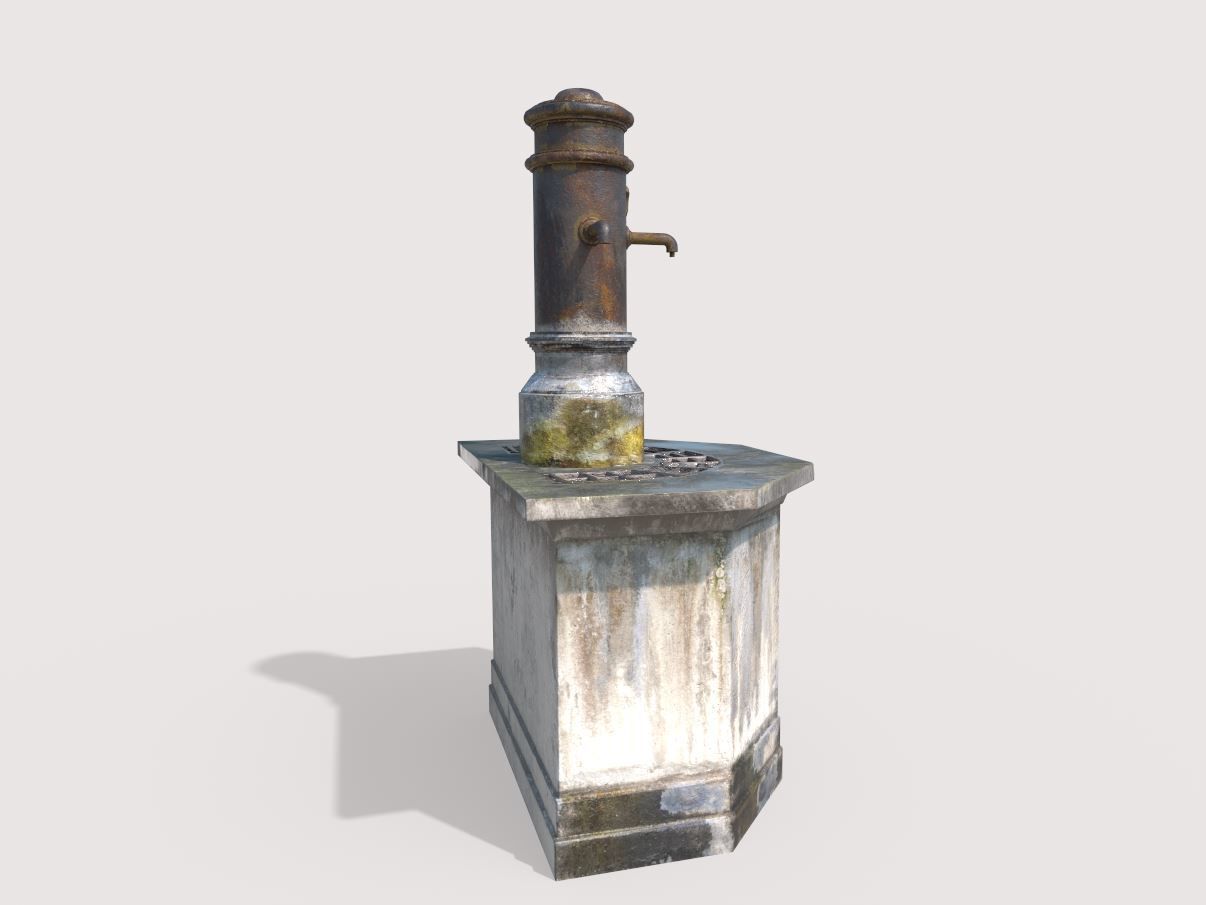 Public Fountain 3D model_7