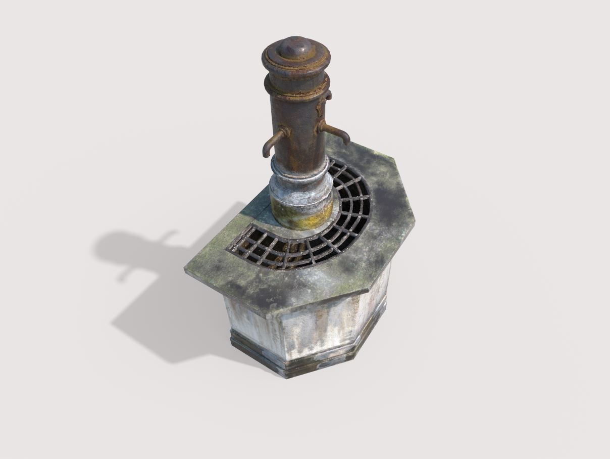 Public Fountain 3D model_6