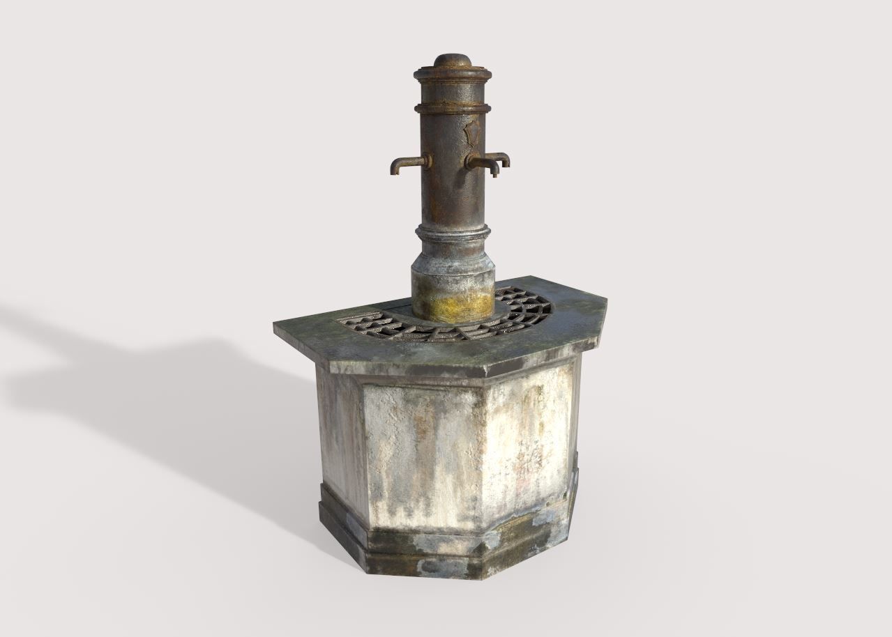 Public Fountain 3D model_5
