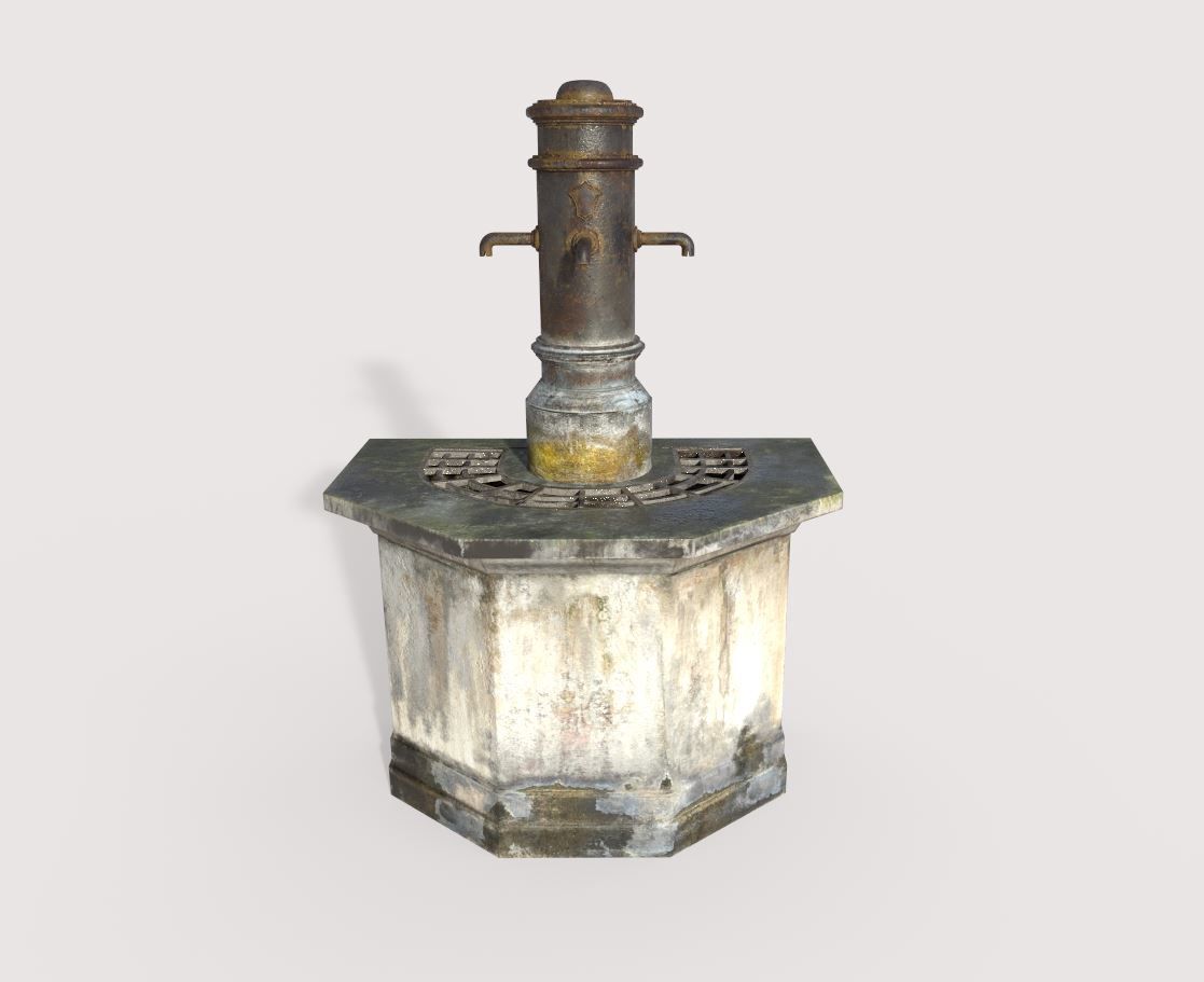 Public Fountain 3D model_1