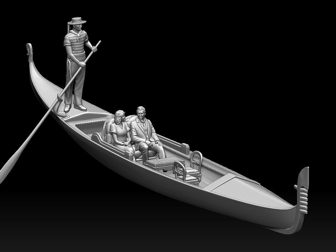 gondola gondolier 3D print model_57