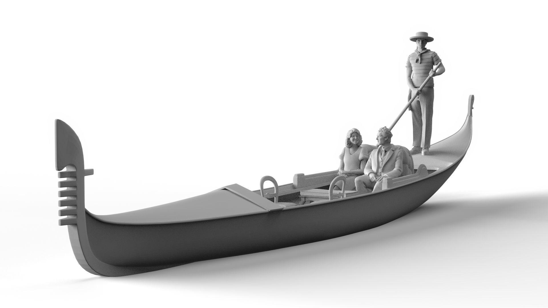 gondola gondolier 3D print model_87