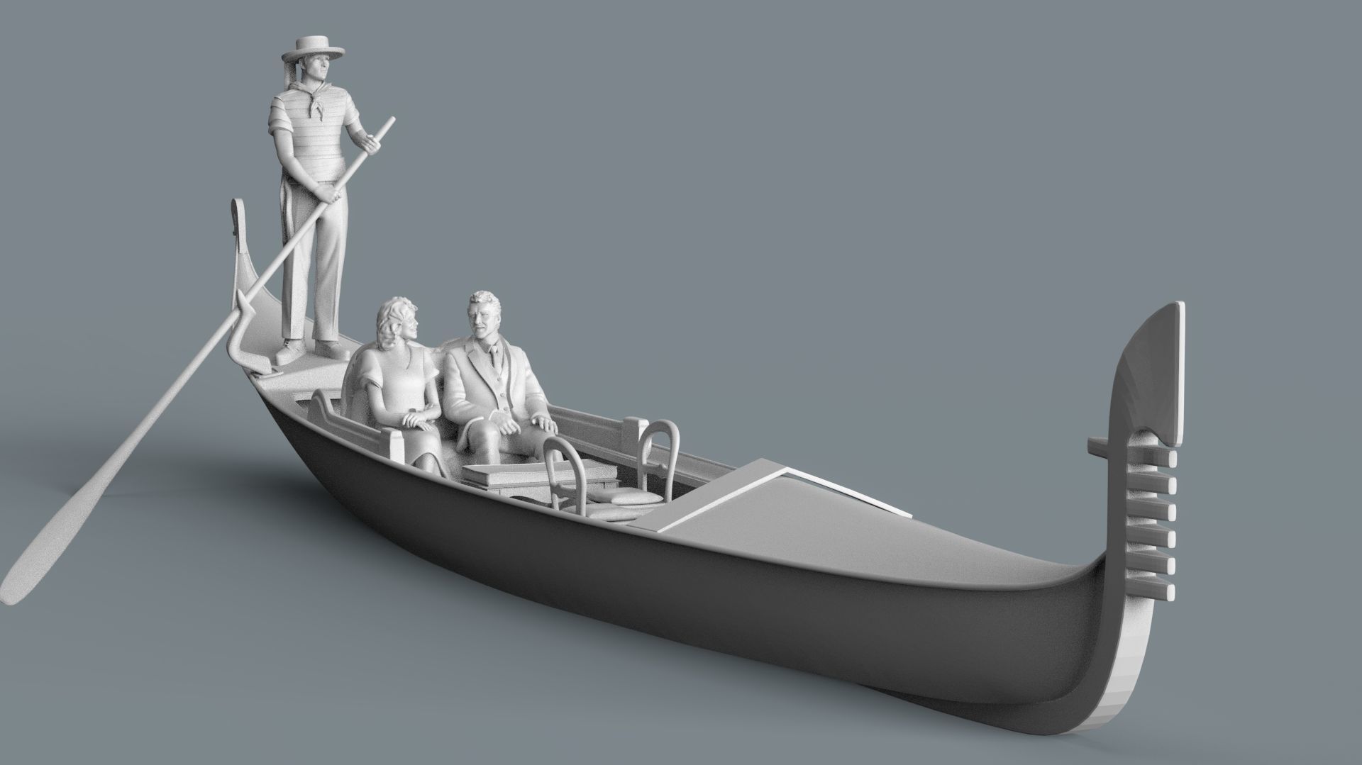 gondola gondolier 3D print model_29