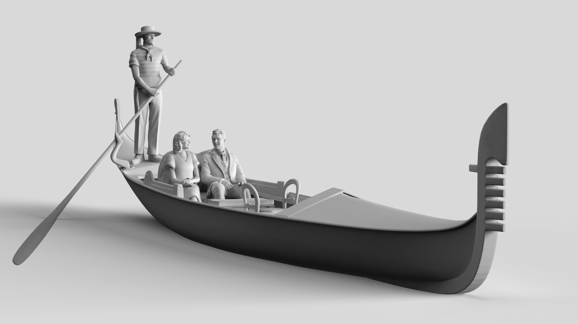 gondola gondolier 3D print model_50