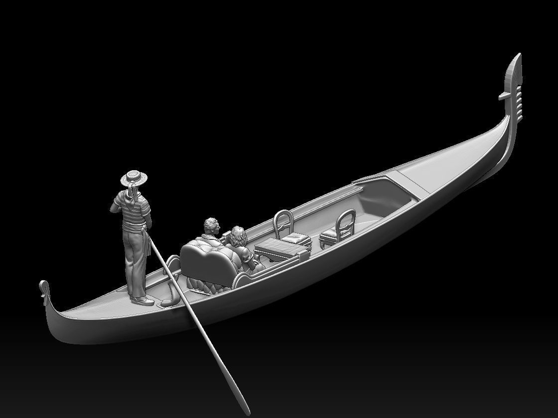 gondola gondolier 3D print model_56