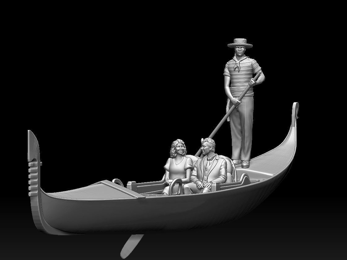 gondola gondolier 3D print model_20