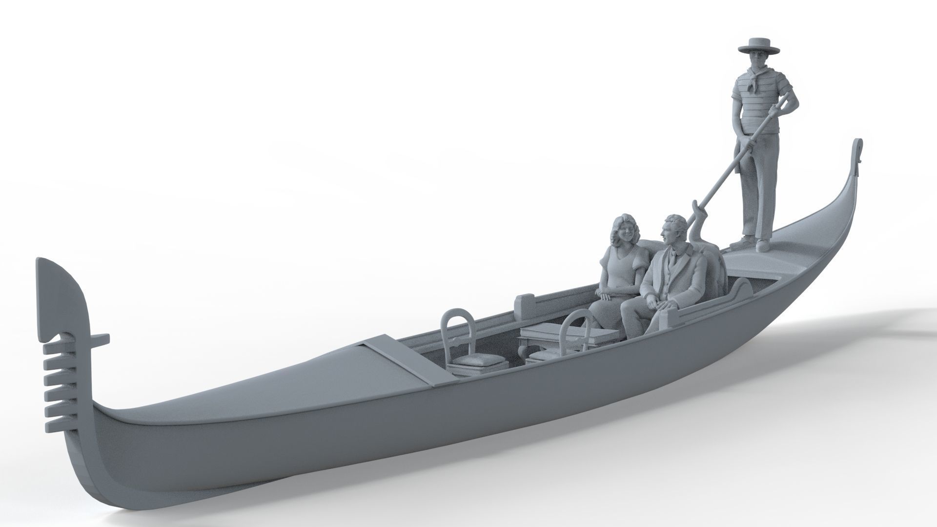 gondola gondolier 3D print model_44