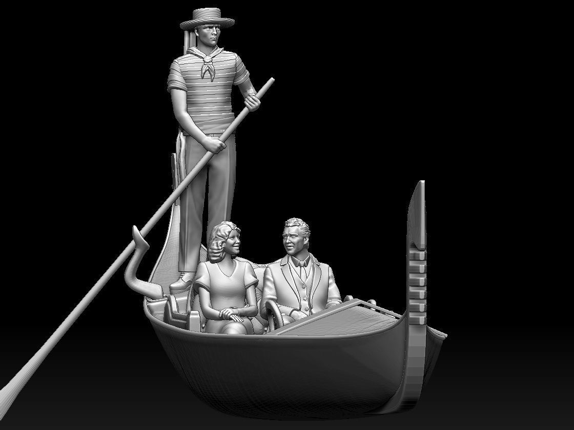 gondola gondolier 3D print model_76