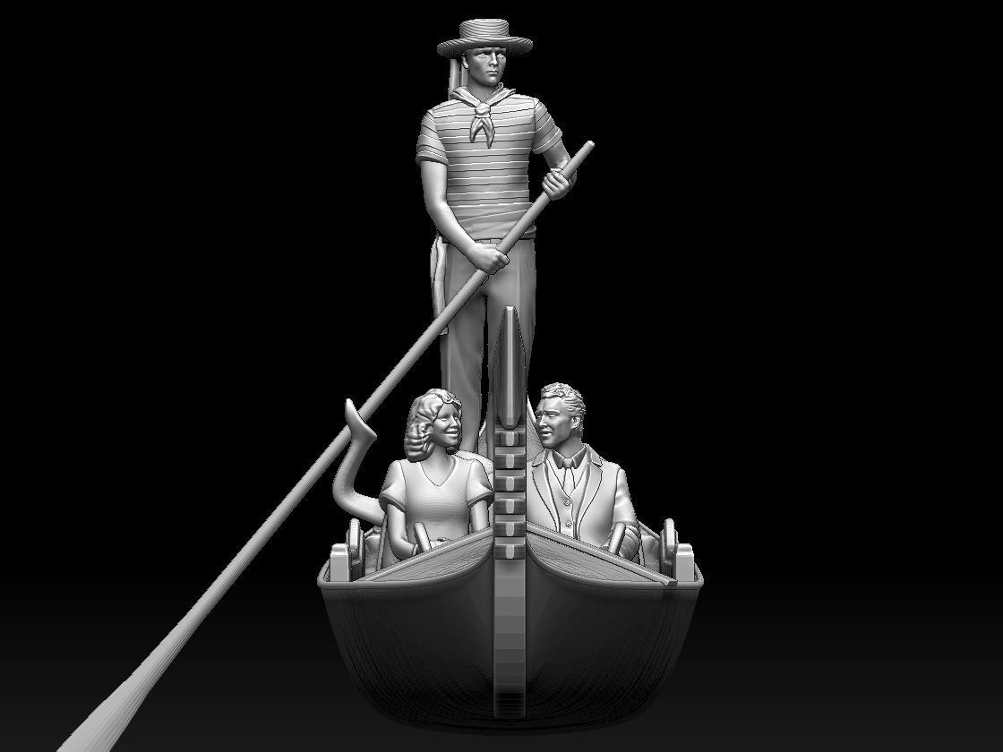 gondola gondolier 3D print model_68
