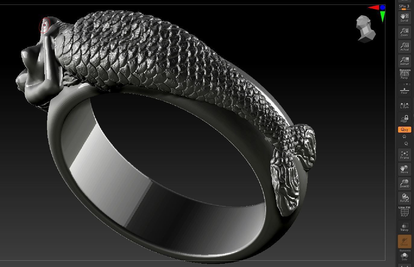 marmaid  Ring 3D print model_19