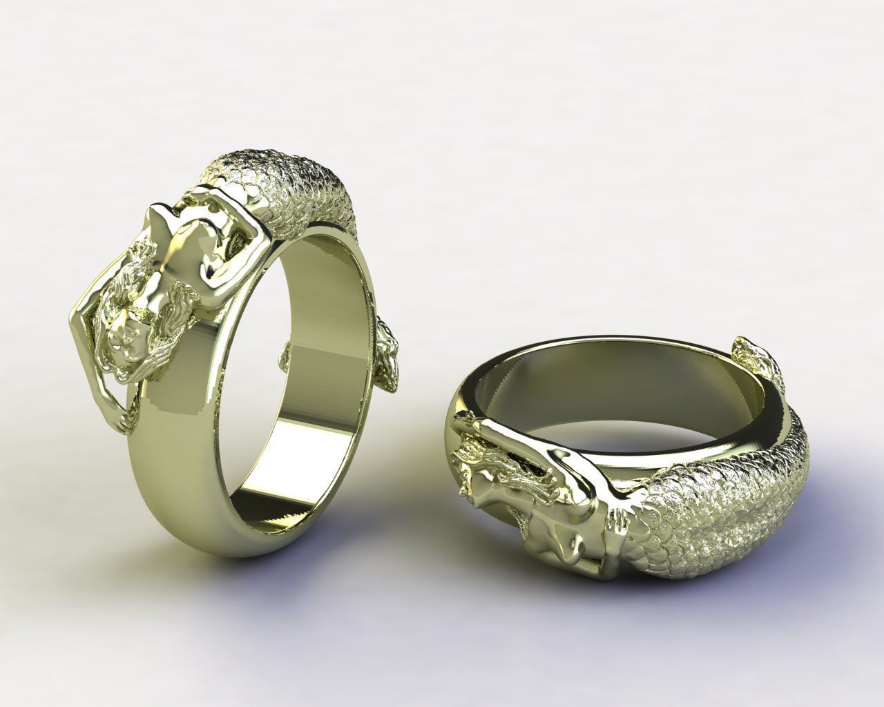 marmaid  Ring 3D print model_2