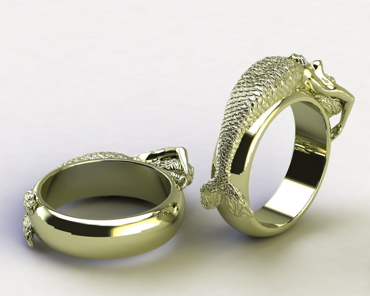 marmaid  Ring 3D print model_1