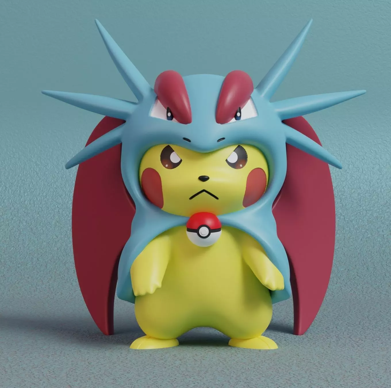 Pokemon - Pikachu Salamence Cosplay Free 3D print model