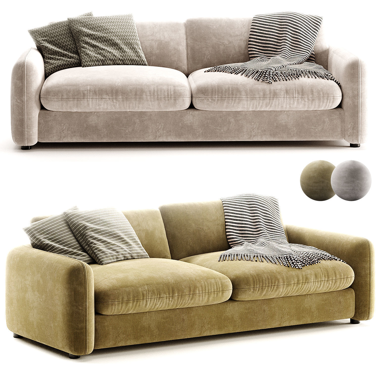 Ingel Sofa Antwerp Taupe 3D model_2