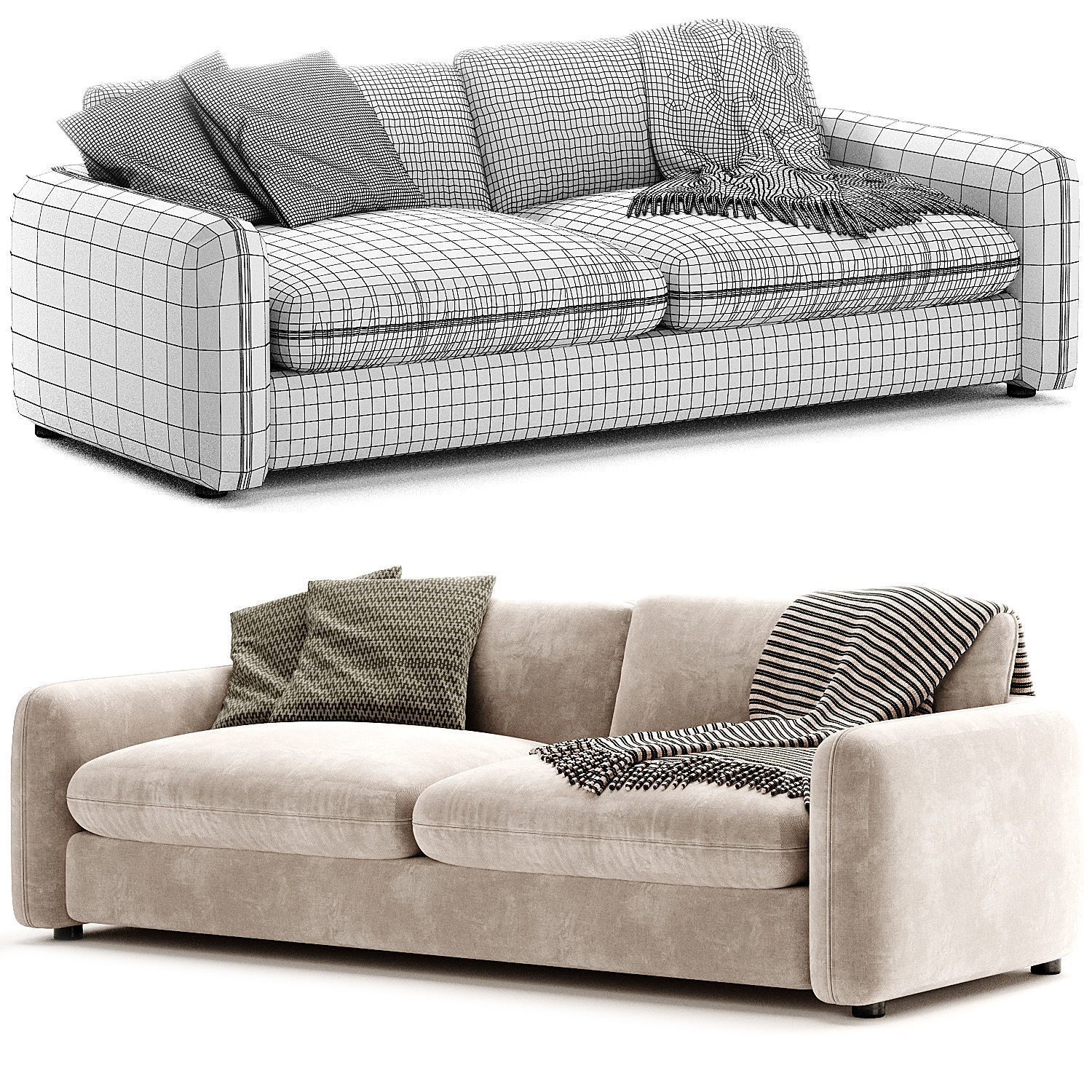 Ingel Sofa Antwerp Taupe 3D model_3