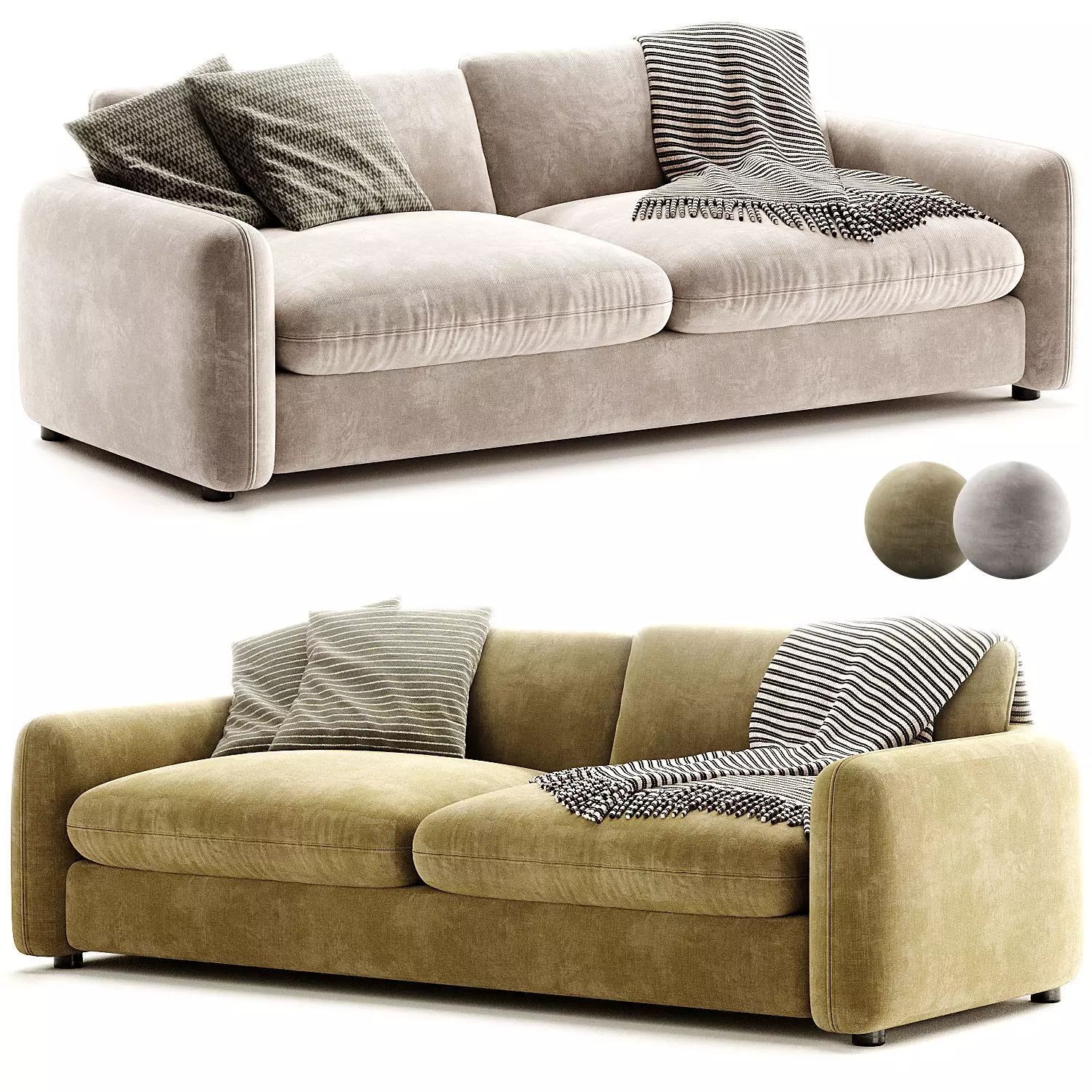 Ingel Sofa Antwerp Taupe 3D model_0