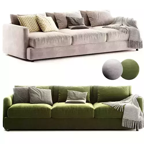 Lounge Deep 3 Seat Grande Sofa 3D model