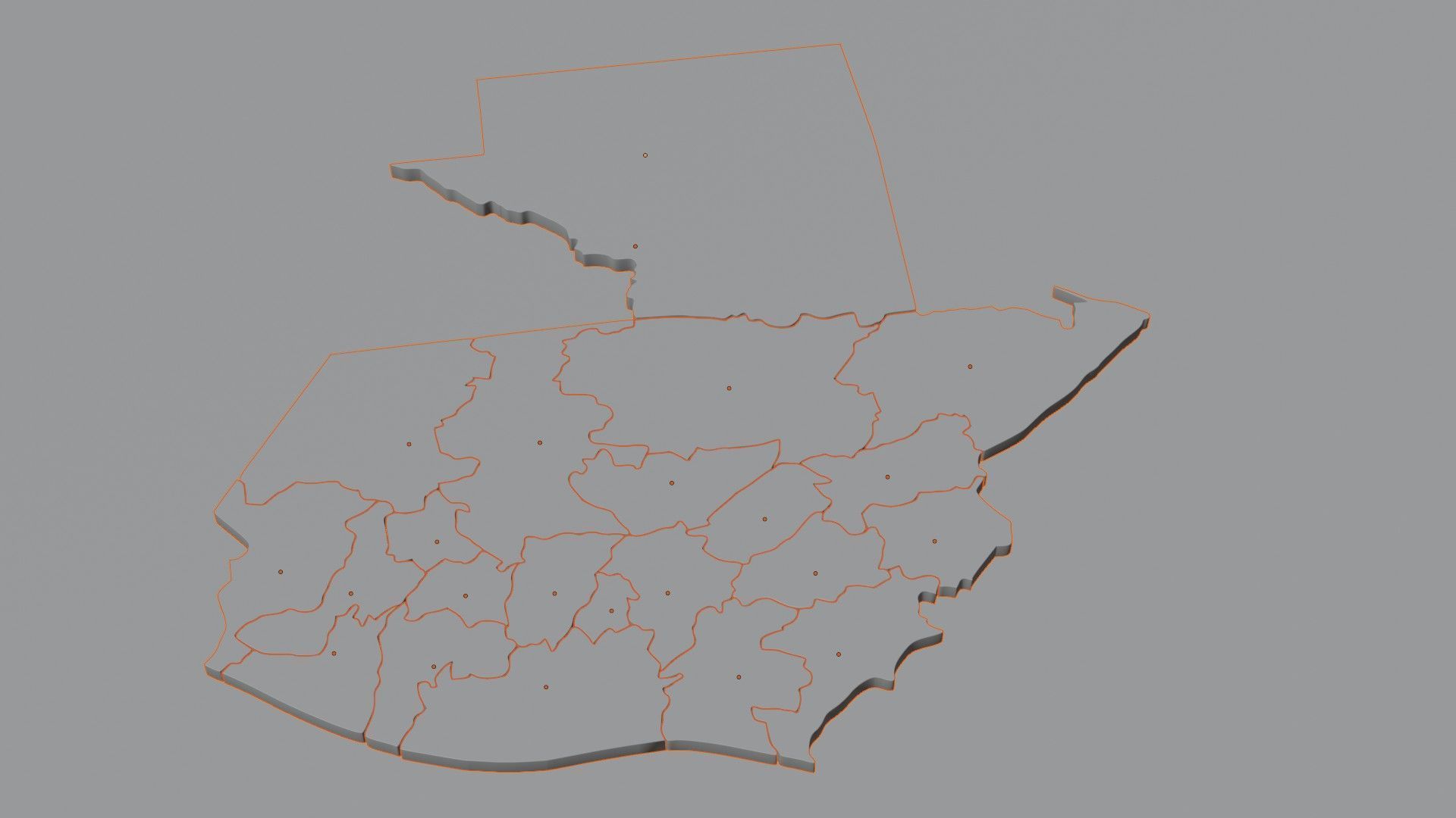 Guatemala map in 3D 3D model_4