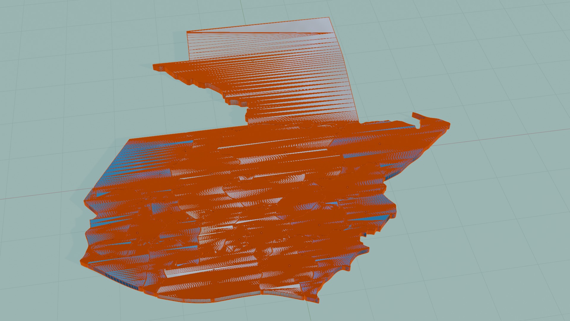 Guatemala map in 3D 3D model_6
