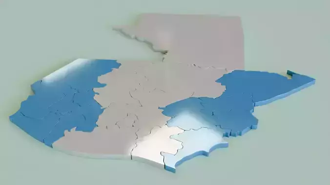 Guatemala map in 3D 3D model