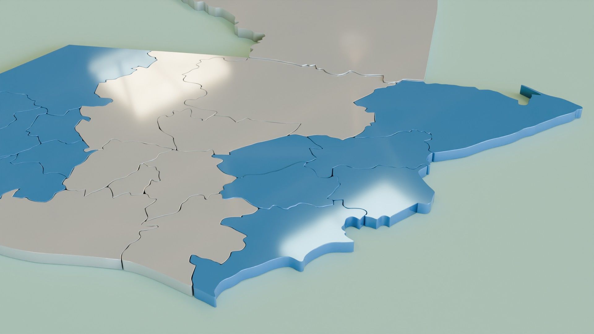 Guatemala map in 3D 3D model_1